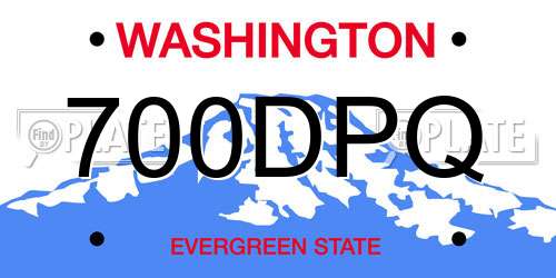 700DPQ Washington License Plate