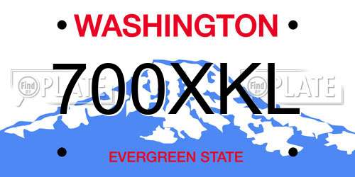 700XKL Washington License Plate