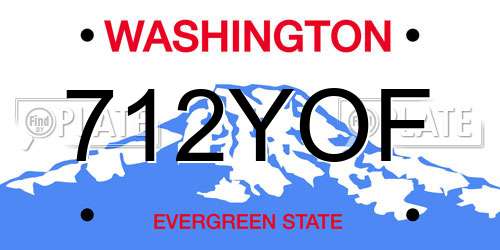 712YOF Washington License Plate
