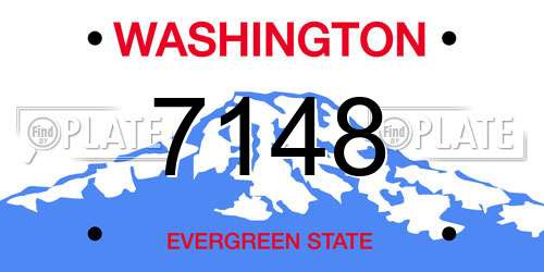 7148 Washington License Plate