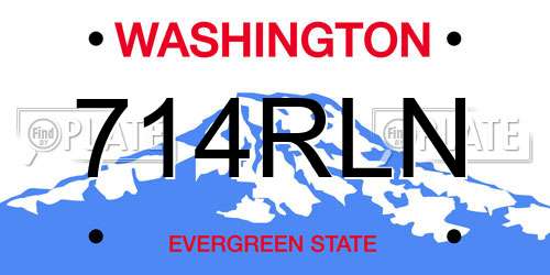 714RLN Washington License Plate