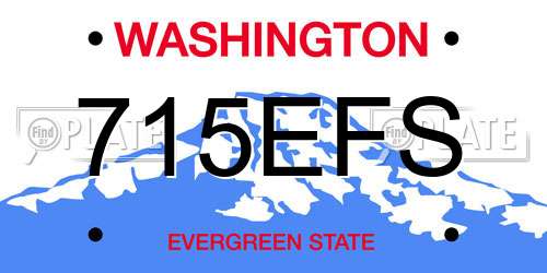 715EFS Washington License Plate