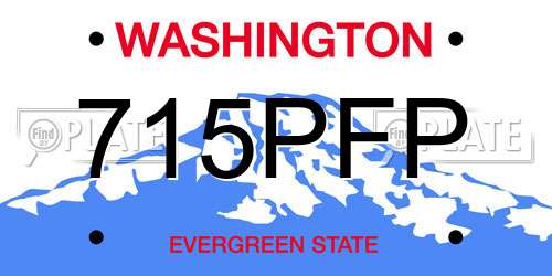 715PFP Washington License Plate
