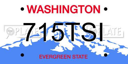 715TSI Washington License Plate