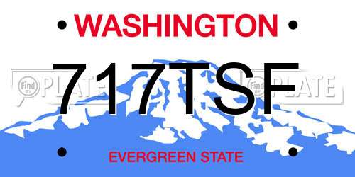 717TSF Washington License Plate