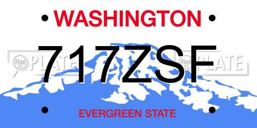 717ZSF Washington License Plate