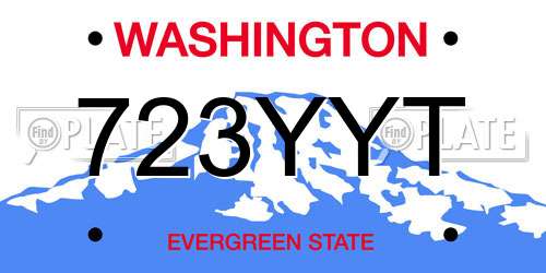 723YYT Washington License Plate