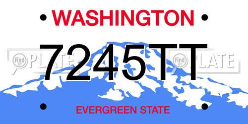 7245TT Washington License Plate