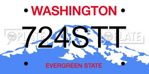 724STT Washington License Plate