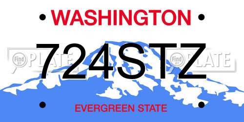 724STZ Washington License Plate