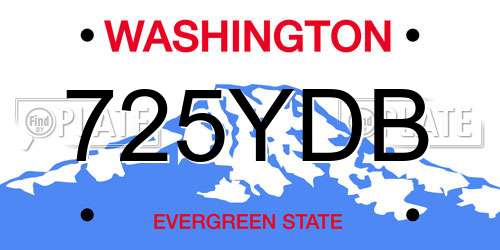 725YDB Washington License Plate
