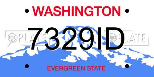 7329ID Washington License Plate