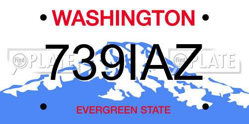 739IAZ Washington License Plate