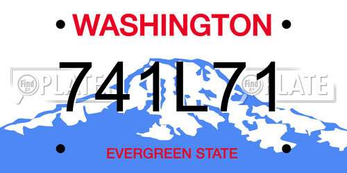 741L71 Washington License Plate