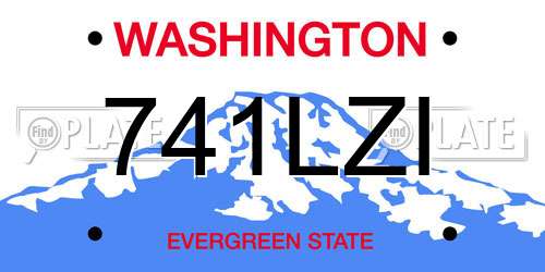 741LZI Washington License Plate