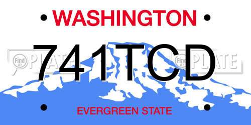 741TCD Washington License Plate