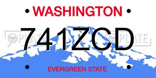 741ZCD Washington License Plate