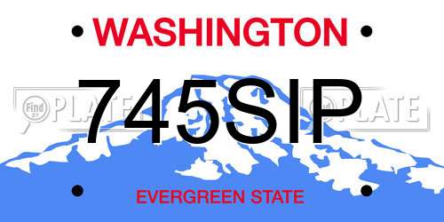 745SIP Washington License Plate
