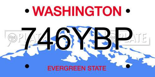 746YBP Washington License Plate