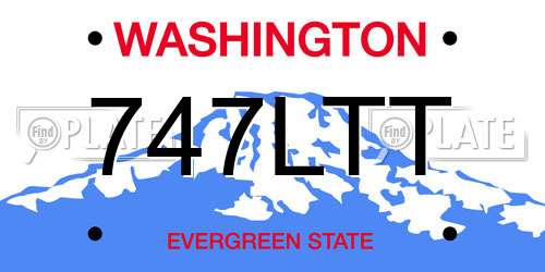 747LTT Washington License Plate