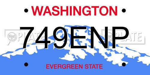 749ENP Washington License Plate