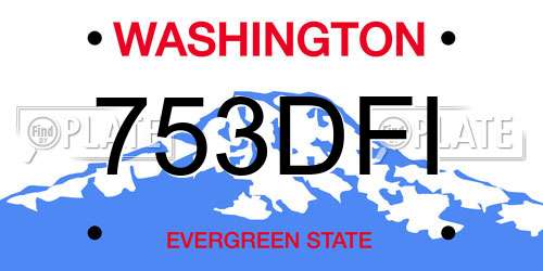 753DFI Washington License Plate