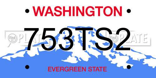 753TS2 Washington License Plate
