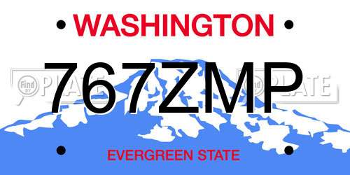 767ZMP Washington License Plate