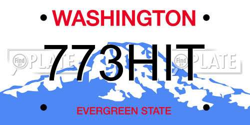 773HIT Washington License Plate