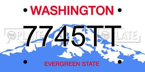 7745TT Washington License Plate
