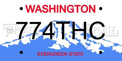 774THC Washington License Plate