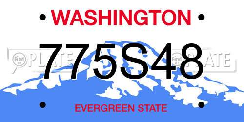 775S48 Washington License Plate