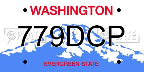 779DCP Washington License Plate