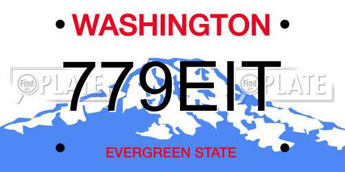 779EIT Washington License Plate
