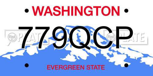 779QCP Washington License Plate