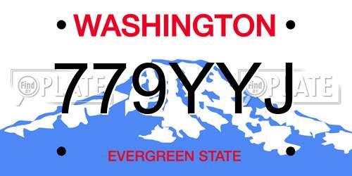 779YYJ Washington License Plate