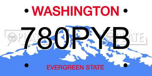 780PYB Washington License Plate