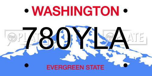 780YLA Washington License Plate
