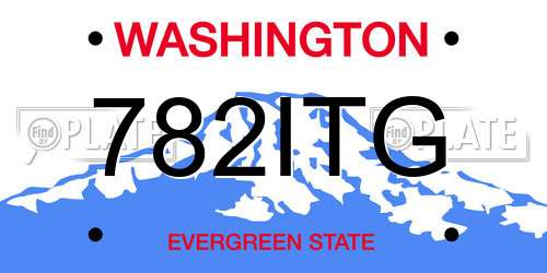 782ITG Washington License Plate