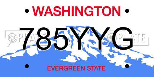 785YYG Washington License Plate
