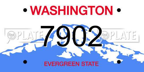 7902 Washington License Plate