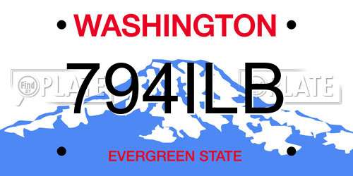 794ILB Washington License Plate