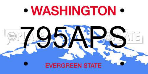 795APS Washington License Plate