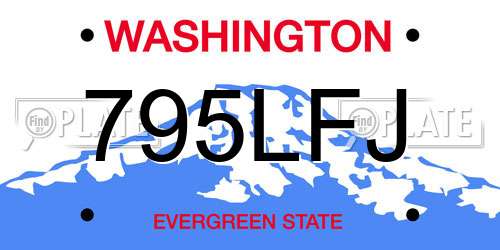 795LFJ Washington License Plate