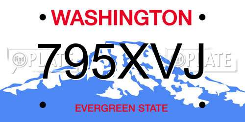 795XVJ Washington License Plate