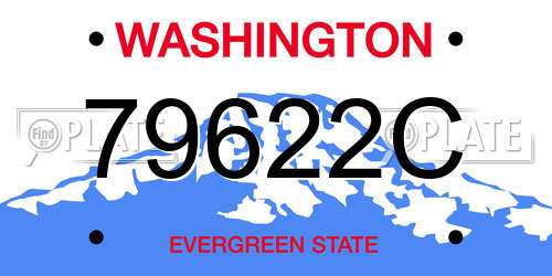 79622C Washington License Plate