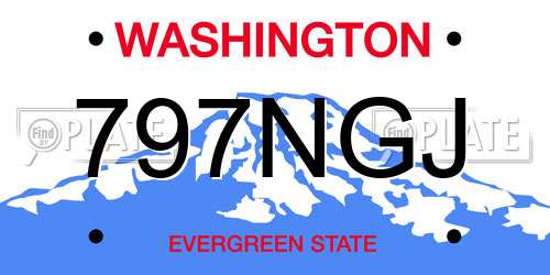 797NGJ Washington License Plate
