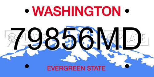 79856MD Washington License Plate