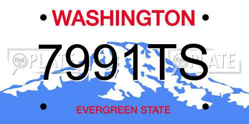7991TS Washington License Plate