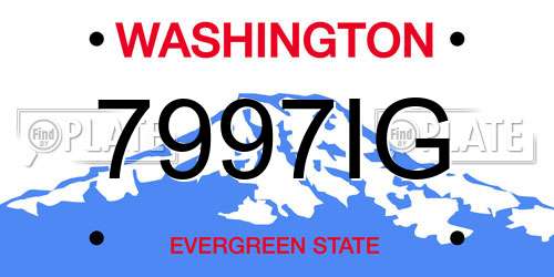 7997IG Washington License Plate